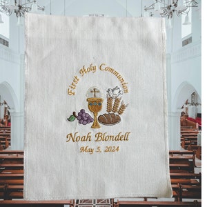 First Holy Communion Embroidered Pew Banner