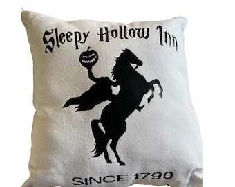 Sleeping Hallow Ichabod Crane Halloween Handcrafted Decorative Pillow