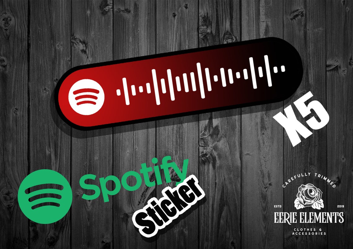 Customizable Spotify Code Sticker X5 - Etsy New Zealand