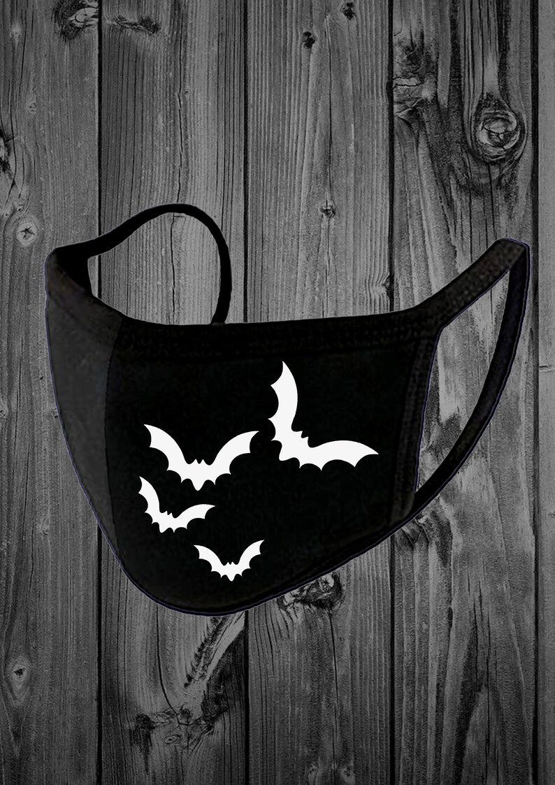Gothic Bat Face Mask Protection 100 Cotton Etsy