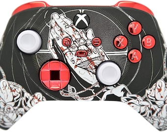 Bloody Forgiveness W/Red Chrome inserta un mando personalizado inalámbrico Xbox Series X/S y Xbox One