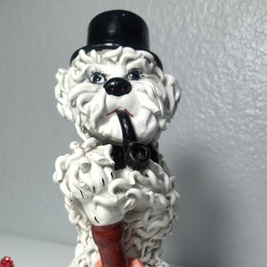 Vintage Ceramic Poodle With Hat - Etsy