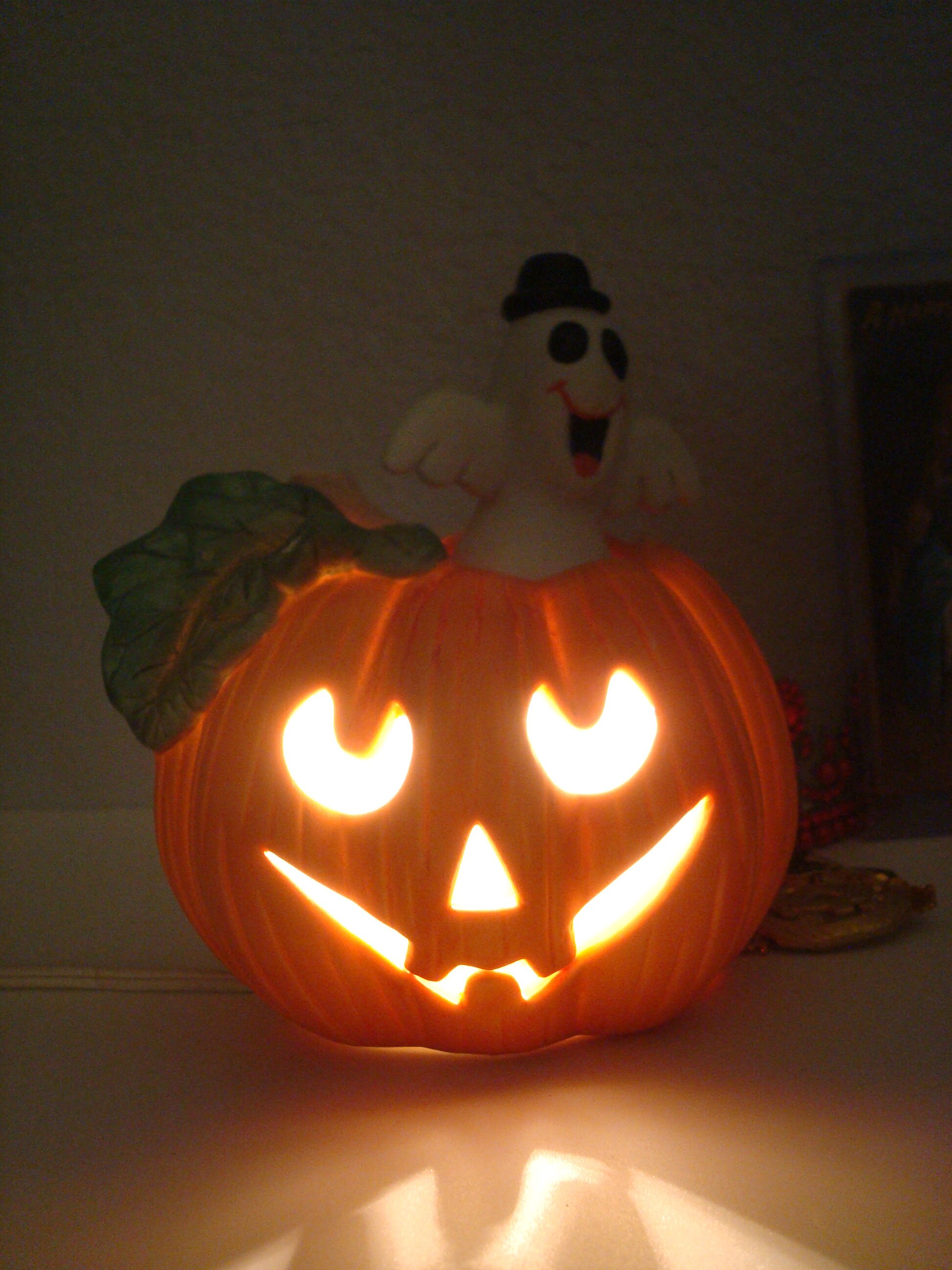 Vintage HALLOWEEN TRIO BUNDLE Ceramic Light-up Pumpkin Vintage HALLOWEEN TRIO BUNDLE Ceramic Light-up Pumpkin