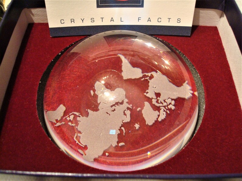 Vintage CRYSTAL WORLD PAPERWEIGHT Geneva Lead Crystal World Etsy