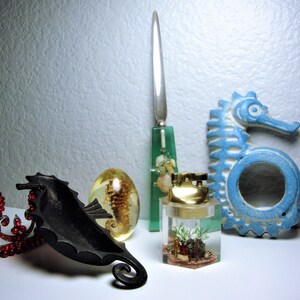 Vintage Working SEAHORSE LIGHTER & DECOR - Seahorse/Shells: Working  Lighter - Ashtray - Paperweight - Letter Opener - Magnifying Glass