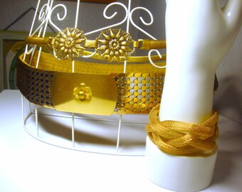 Vintage Gold Snake Chain Belt: 90s Retro Glam Waist Cinch - Etsy