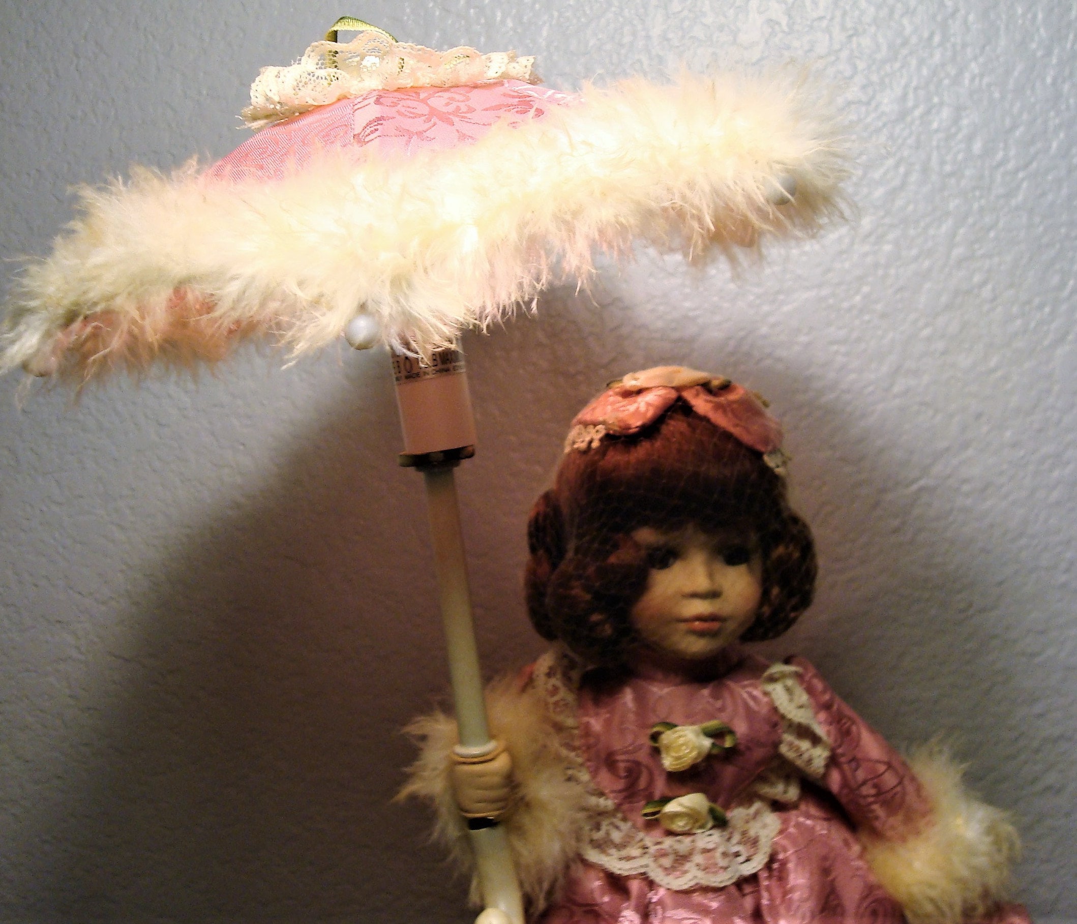 Vintage PORCELAIN DOLL LAMP Porcelain Doll Lamp w/ Pink Etsy