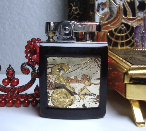 Vintage Working LIGHTER, ASHTRAY & BOX - Working Chokin