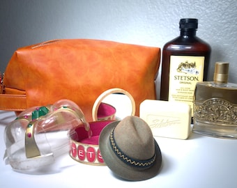 Vintage Stetson Motif Bundle: Miniature Hat, Cologne, Soap & More