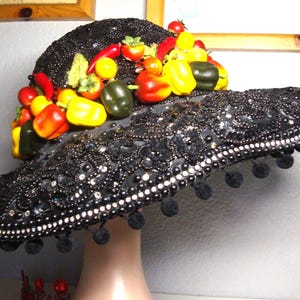 Vintage Fruit & Sequin Cocktail Hat - Mr. Song Millinery - Etsy display picture 3
