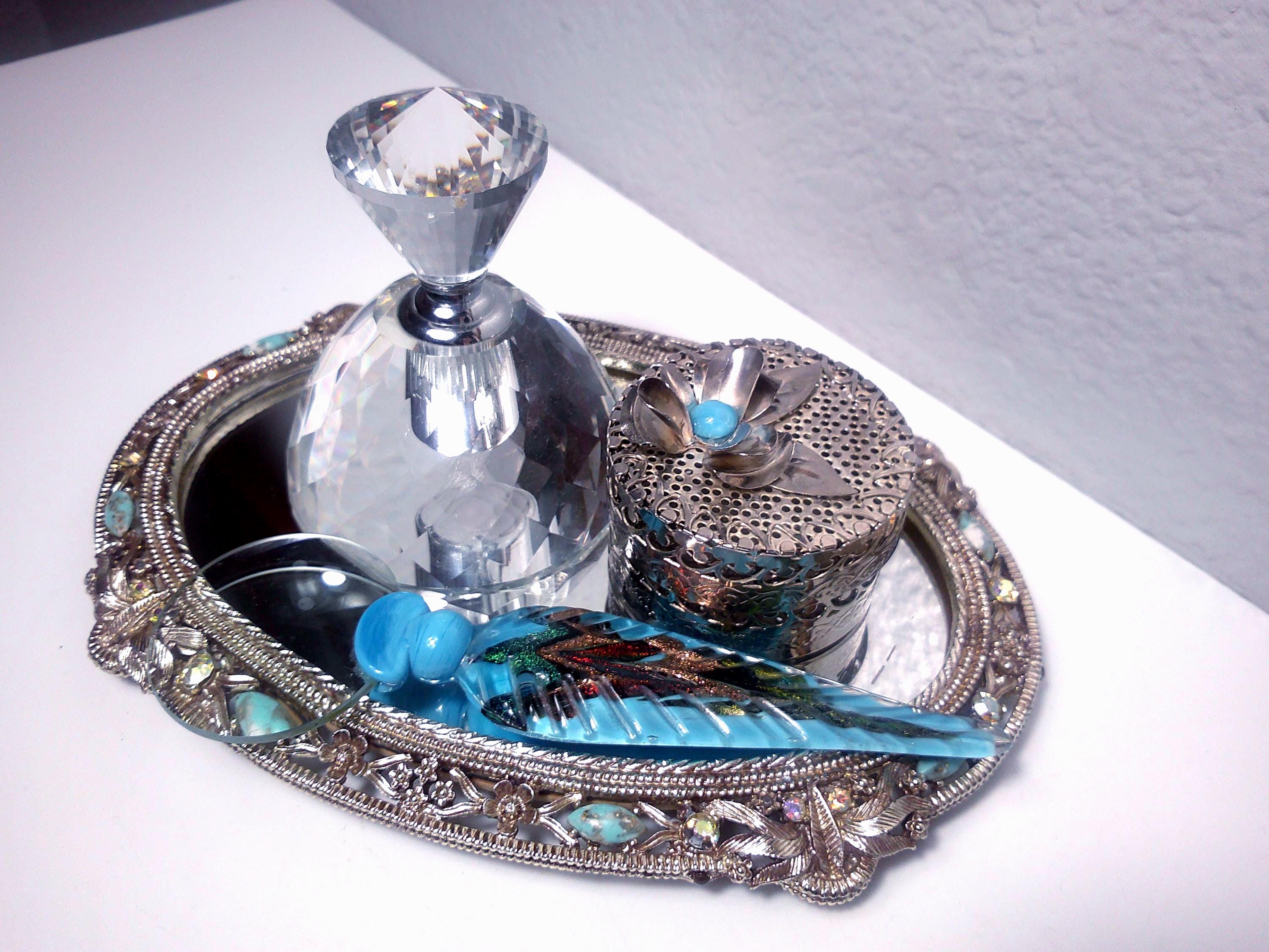 クリスタル　カトラリーレスト　オレグ・カッシーニ Oleg Cassini Tray - Etsy
