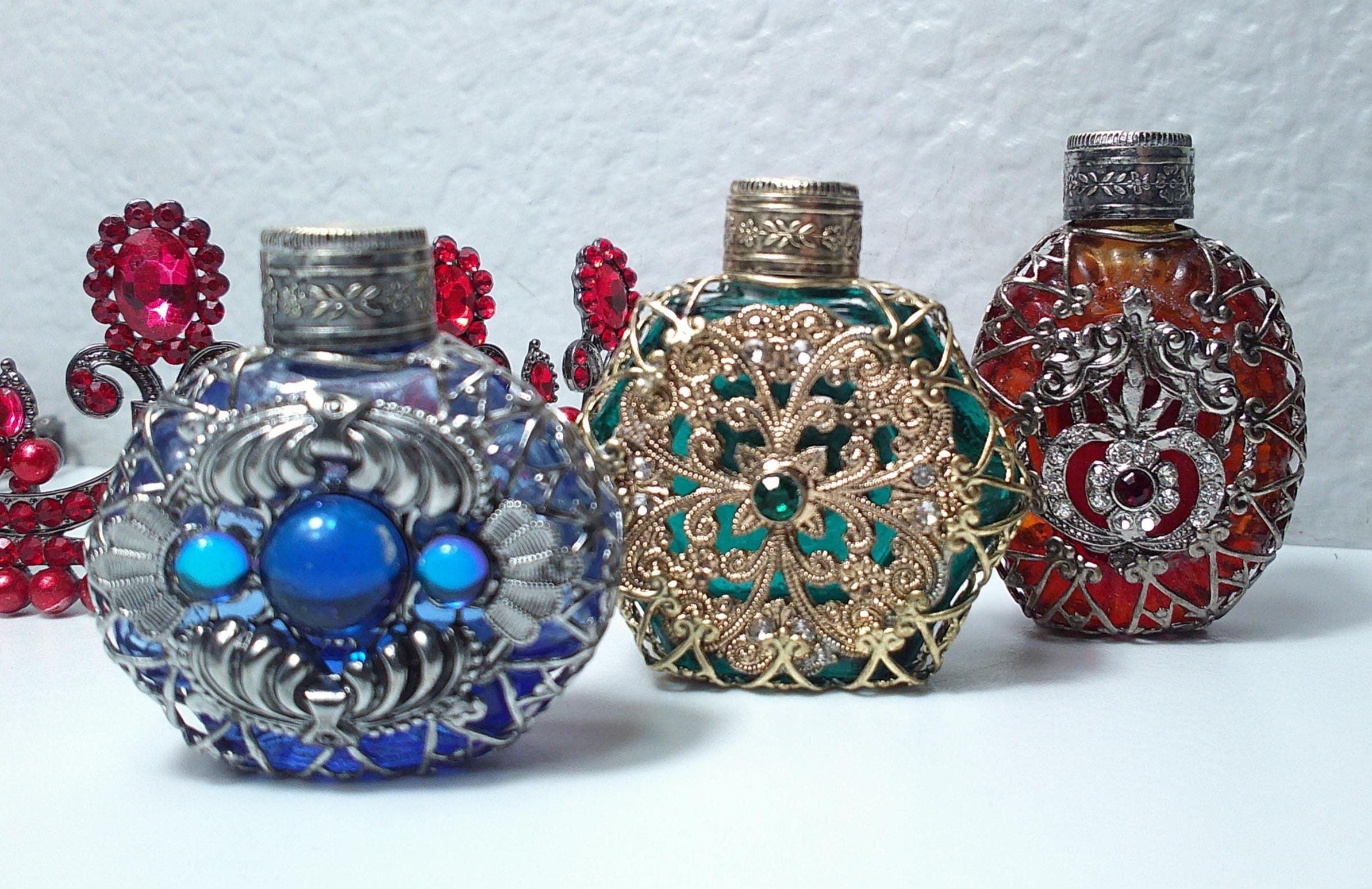 Vintage Rare French Crystal Perfume Bottles Set Ch Balenbois Le