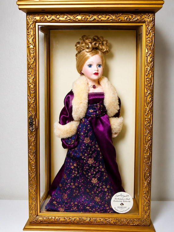 Vintage Camellia Garden Porcelain Doll With Swarovski Crystals in