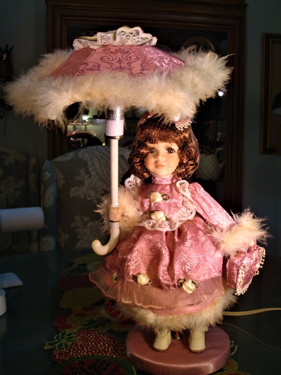 vintage doll lamp