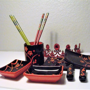 Sushi Set for Two. Handmade Ceramic Sushi Set. Includes 2 Sushi