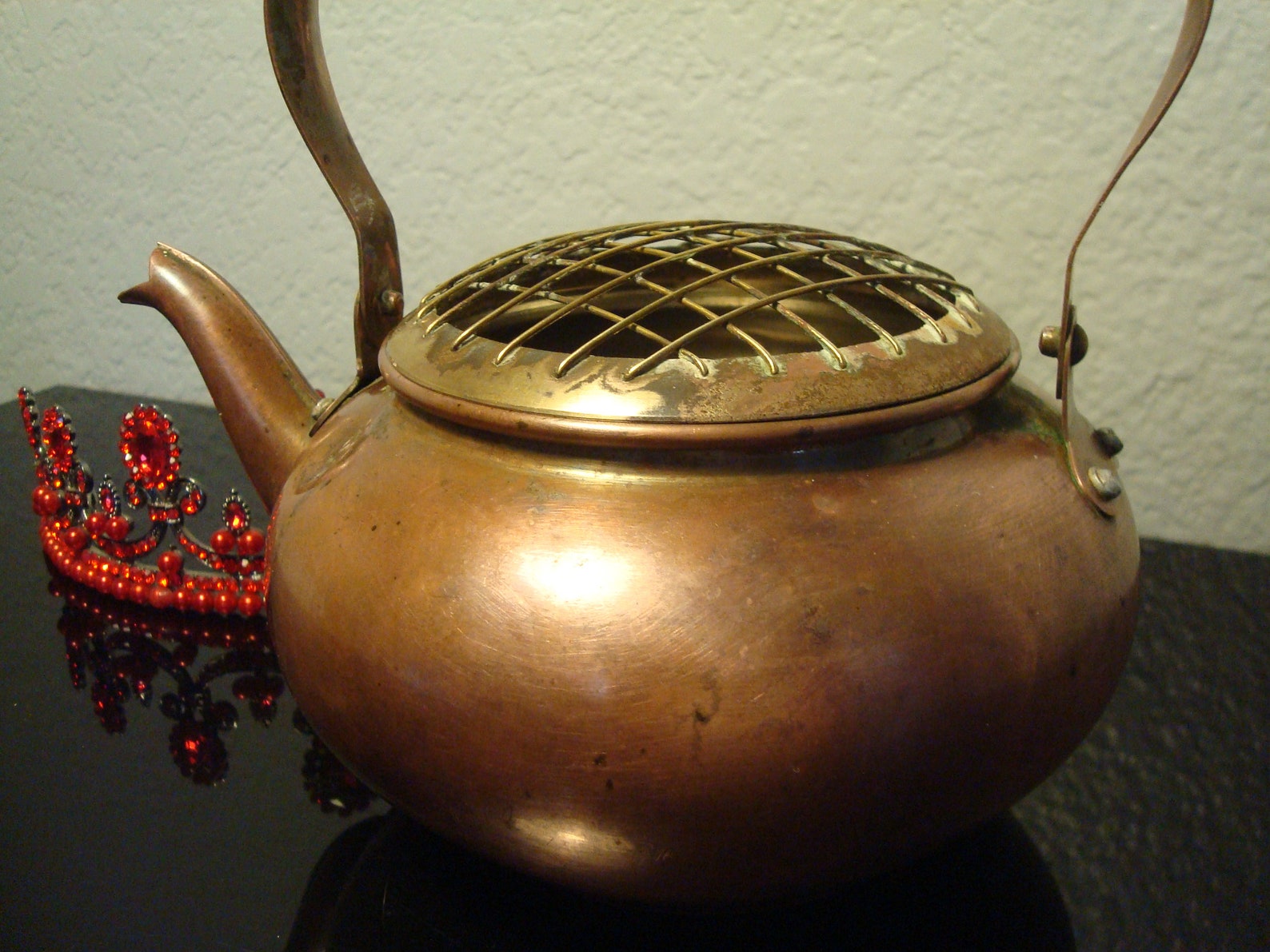 Vintage COPPER TEAPOT VASE Copper Teapot Vase With Flower Etsy