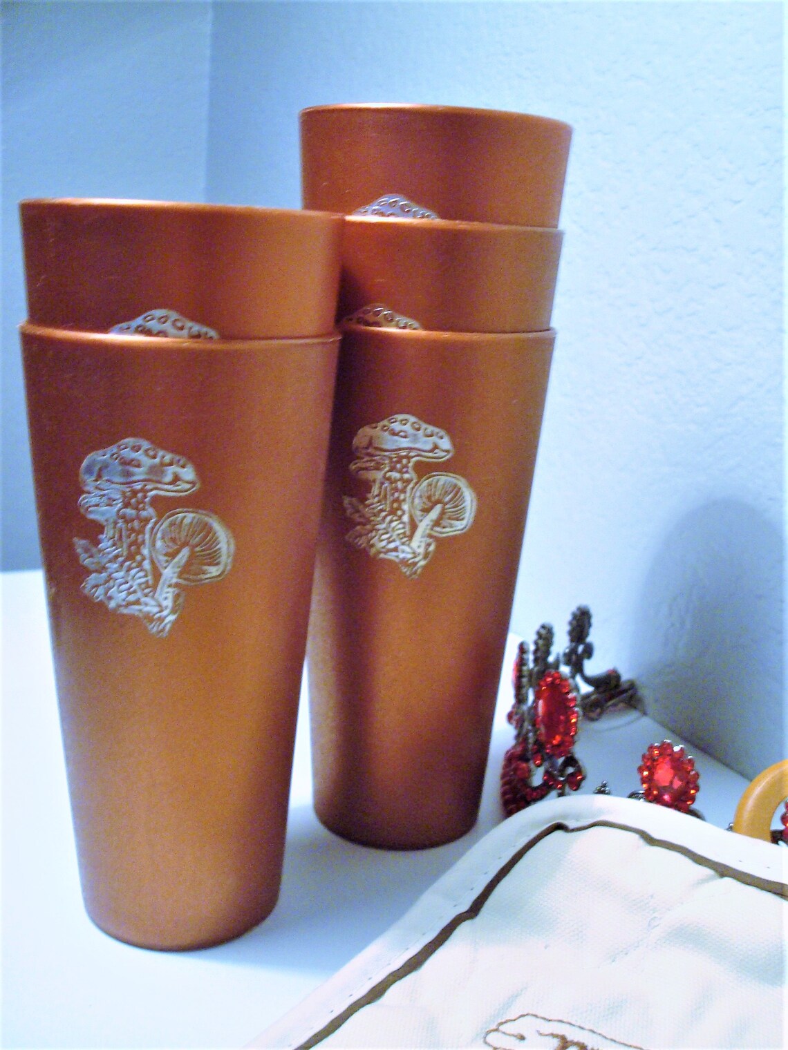 Vintage MUSHROOM KITCHEN DECOR Gold Mushroom/rust Plastic - Etsy