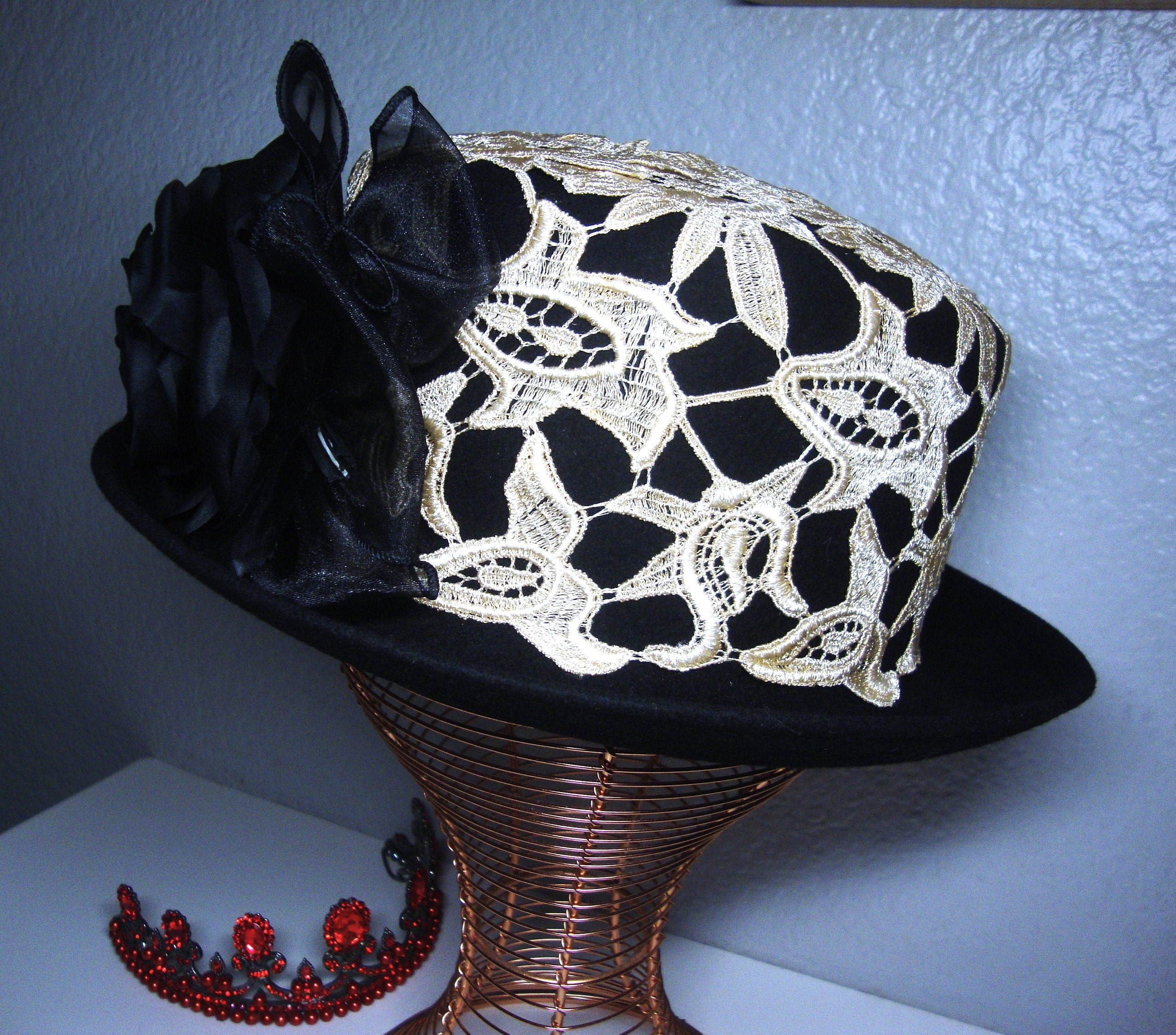 Hooray Henri Black Wool Hat Wool Felt Top Hat CHRISTYS main image 3
