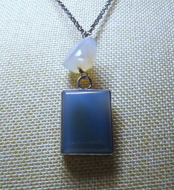 Vintage QUARTZ & TOURMALINE NECKLACE - Rose Quart… - image 4