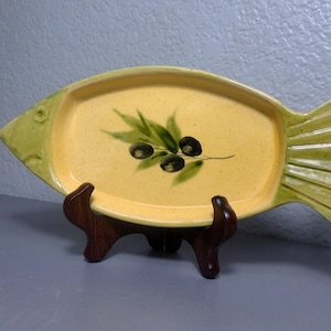 Vintage Terre è Provence Ceramic Fish Platter — Hand‑Painted, Made in France
