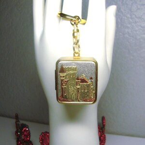 Vintage Chokin Castle Music Box Keychain - Plays "Memory"