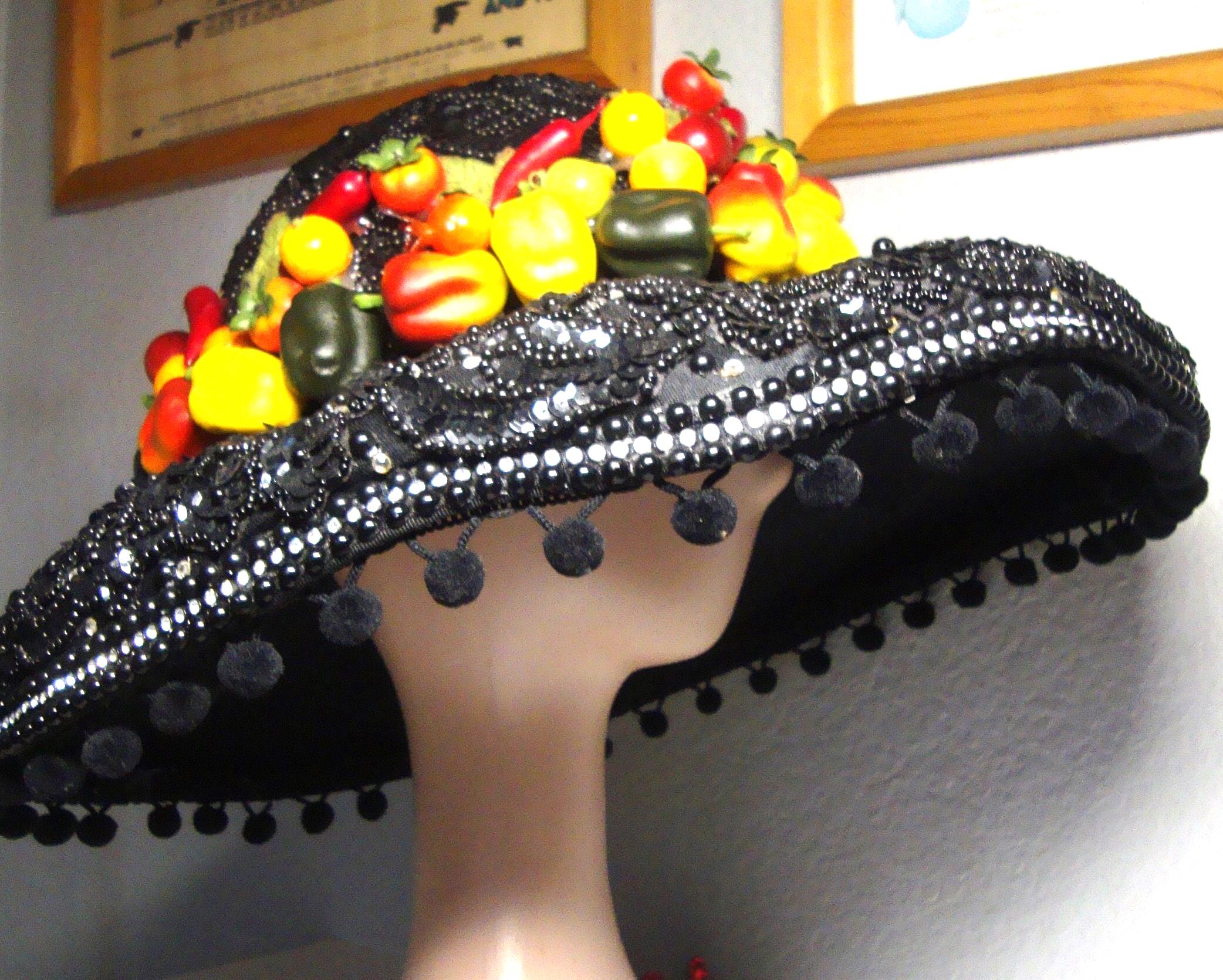 Vintage Fruit & Sequin Cocktail Hat - Mr. Song Millinery - Etsy display picture 2