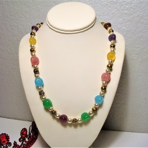 Park Lane CHARMED NECKLACE - 2 in 1 - Orig $136 - Crystals, Lock, Key,  Pearl +