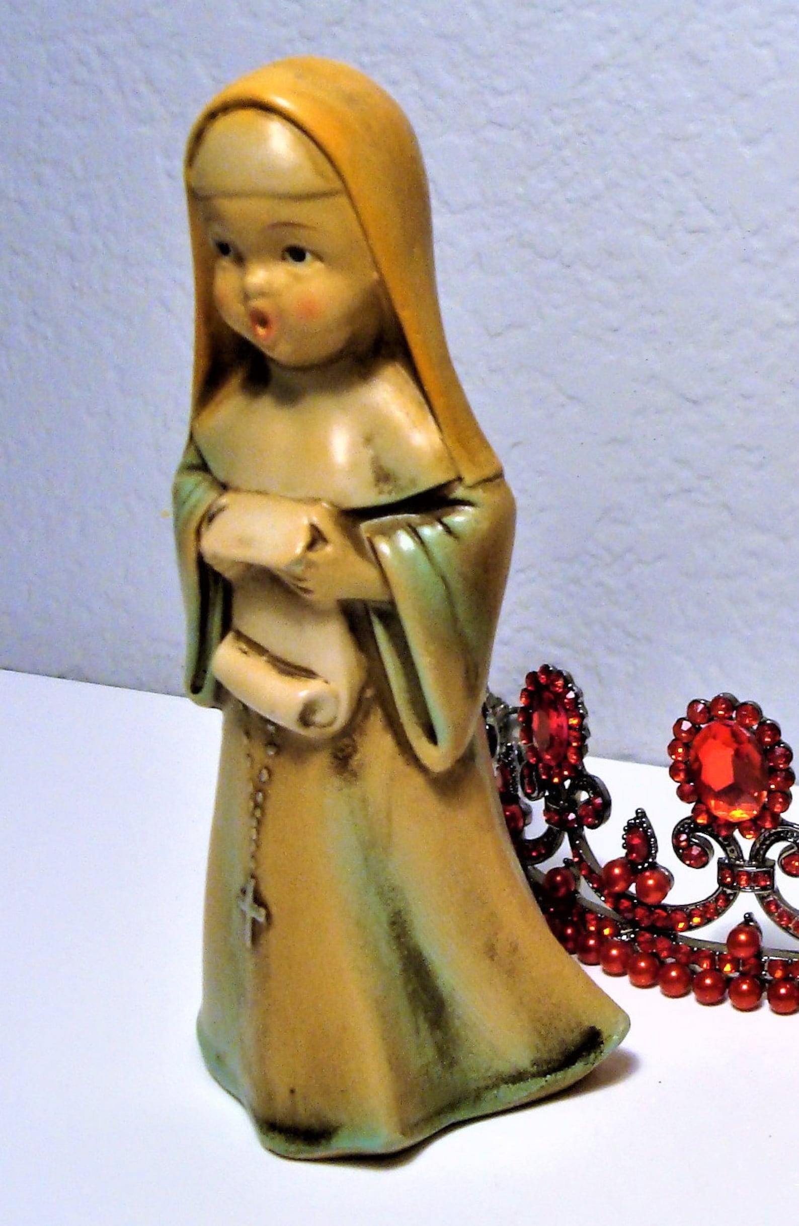 Vintage H.F. CO. NUN FIGURINES Artistically Handpainted Nun Etsy