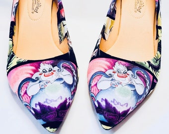Ursula Heels, the Little Mermaid Shoes, Disney Flats, Holiday Gifts, Birthday