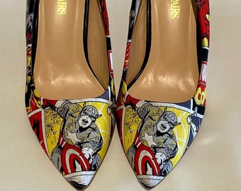 Marvel Comic Book Heels, Superhero Shoes