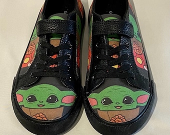Kid’s Grogu Sneakers, Baby Yoda Star Wars Shoes