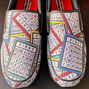 ¡Bingo!, Tacones de juego, Zapatillas deportivas sin cordones, Zapatos planos de bingo, Zapatos de bingo, Zapatillas deportivas de juego