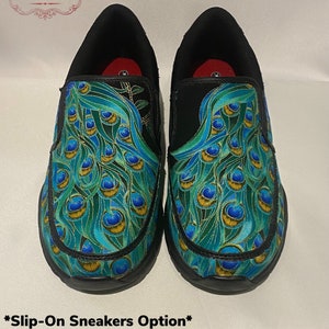 Cocky, Peacock Shoes, Peacock Sneakers, Bird Running Shoes, Bird Heels, Animal Flats, Holiday Gifts, Birthday