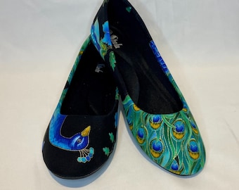 Cocky, Peacock Shoes, Bird Heels, Animal Flats, Holiday Gifts, Birthday