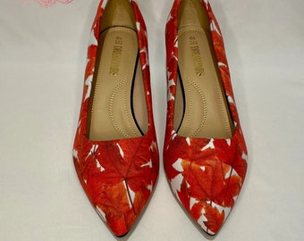 Autumn Splendor, Canada Day Shoes, Maple Leaf Heels, Holiday Gifts, Birthday