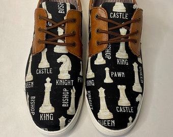 Chess Sneakers, Board Game Shoes, Checkmate Design