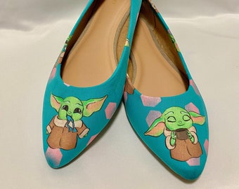 Grogu Baby Yoda Cotton Flats, Star Wars Shoes