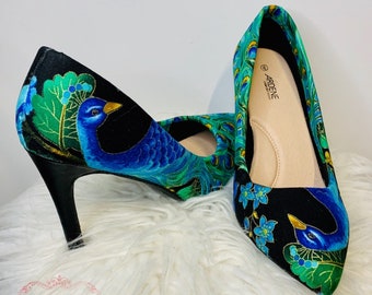 peacock heels