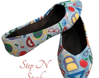 Cotton Teacher Flats, Back to School Shoes