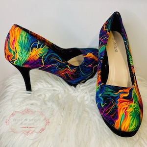 Multicolor Heels Etsy UK