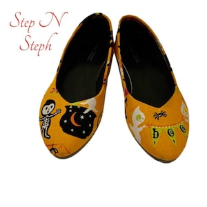 Bootober, Halloween Heels, Witch Shoes, Ghost Flats, Skeleton Heels, Birthday, Holiday, Pumpkin Shoes