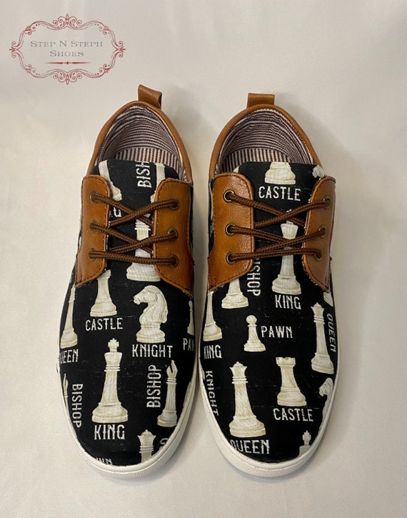 Scacco matto Scarpe da ginnastica da uomo per scacchi Scarpe da gioco da tavolo Scarpe da