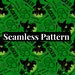 Wicked Witch Seamless Pattern, Green Elphaba Print (digital File) - Etsy