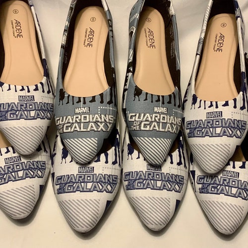 Guardians of the Galaxy Flats, Marvel Heel, Groot Shoes, Rocket, Star-Lord, Gamora, shops Comic Book Heel, Superhero Flats, Holiday Gift, Birthday