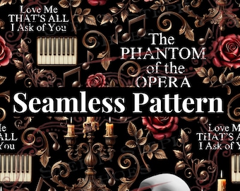Phantom of the Opera Seamless Pattern (Digital Download)