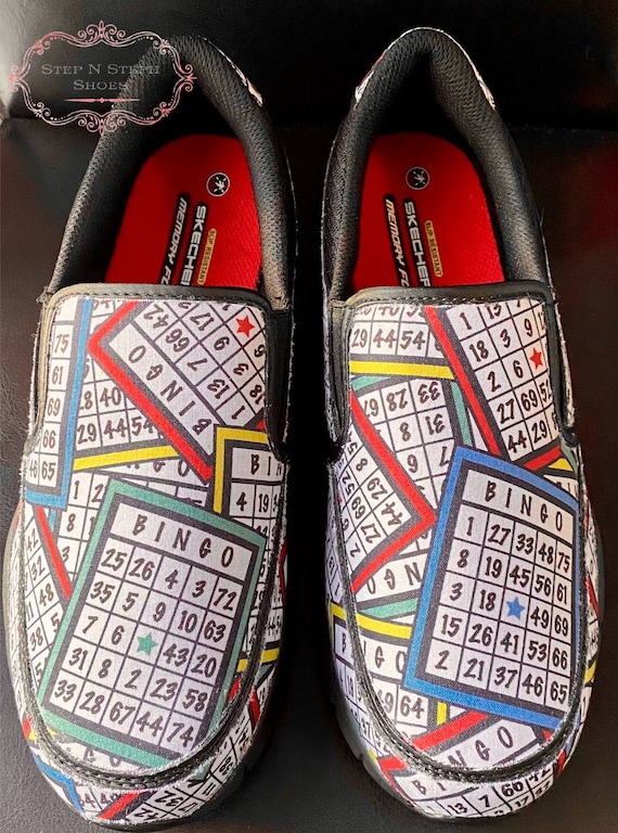 Bingo Gambling Heels Game Slip on Sneakers Bingo Flats Bingo Shoes Gambling Sneakers Etsy