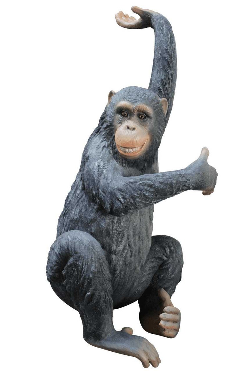 Monkey Chimpanzee Bing Animal Prop Resin Decor Statue Etsy