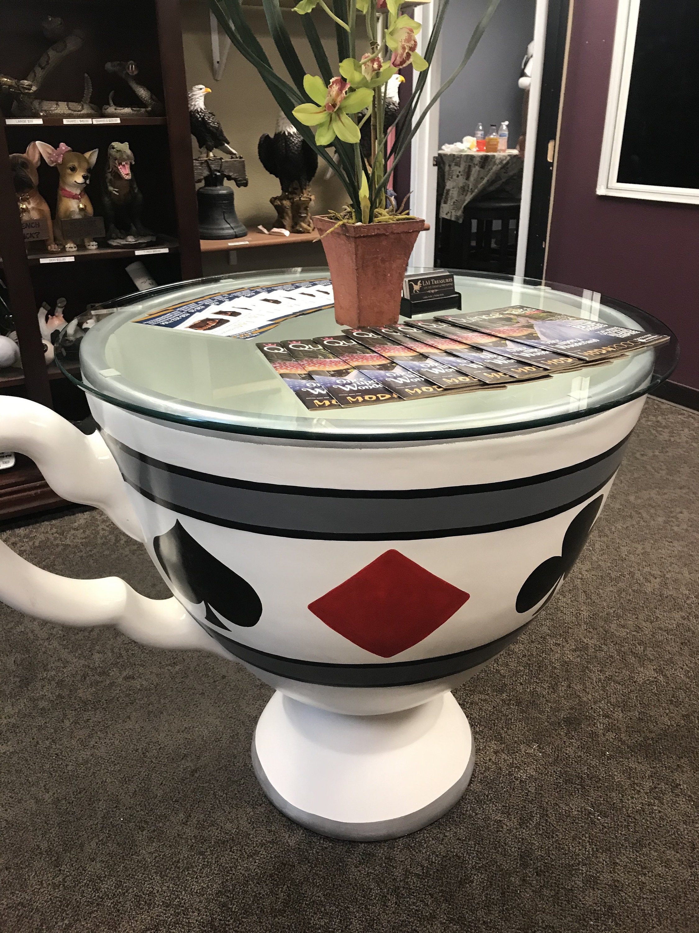 Tea Cup 42 W Giant White Over Sized Prop Resin Statue Etsy