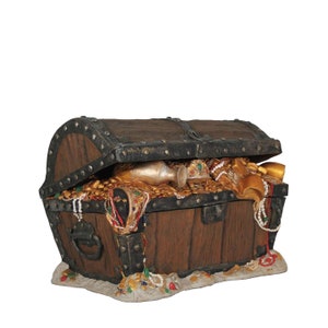 Big Treasure Chest Life Size Statue