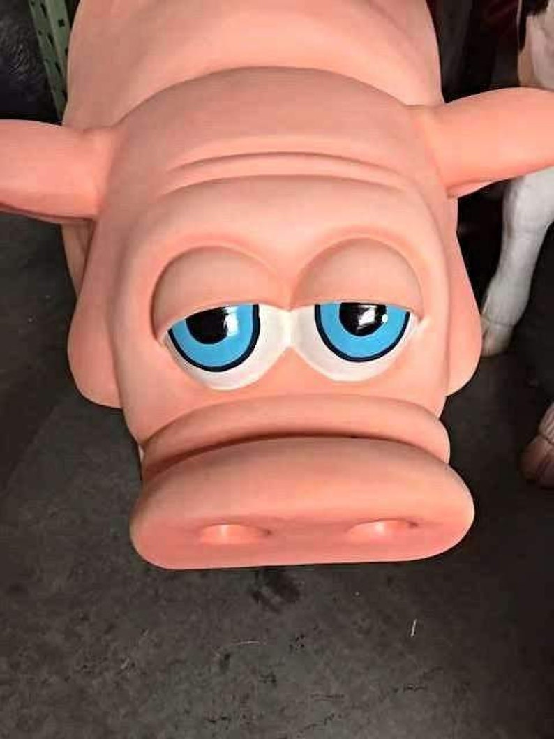 Comic Pig Standing Life Size Statue Etsy